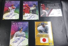 Shohei Ohtani Printed Autograph Card Set of 5, Babe Ruth, Platinum Cuts, Used