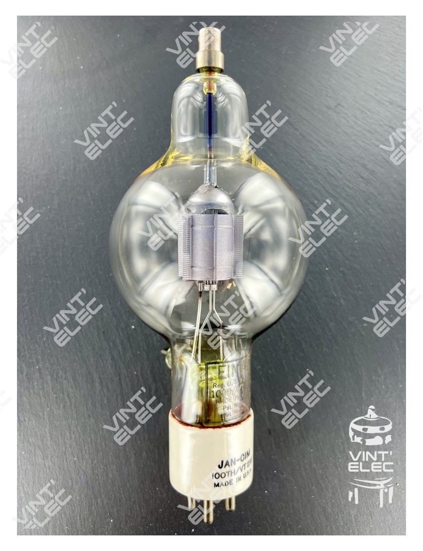 Tube émetteur 100TH EIMAC triode HF composant électronique vintage
