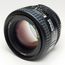Nikon Nikkor AF 50mm f1.4 D Lens Mint Front Rear Caps