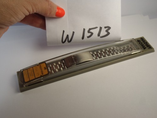 16mm Hadley Roma Stainless-Steel Watch Band Straight Ends LB5222W New Old Stock - Picture 18 of 18