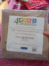 4 Seasons Full/Queen Light Weight Year Round Blanket New 90×90 Inches Shavel 