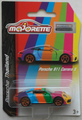 Majorette Porsche 911 Carrera S Regenbogen Rainbow 30 Years Thailand Neu/OVP Car