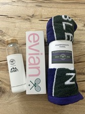 Wimbledon 2025 Championship towel (Christy) And Championship Glass Water Bottle