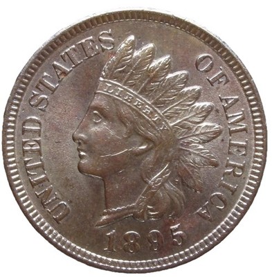 1895 Indian Head Cent TONED UNCIRCULATED BS44
