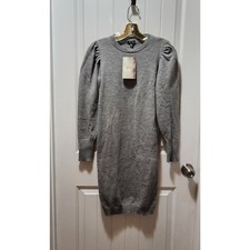 Lily Rose Women's Gray Knit Sweater Crew Neck Long Sleeves Size S NWT!