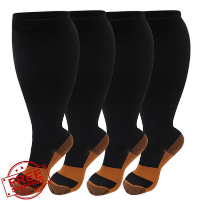 #ad #ad Plus Size Compression Socks 20 30mmHg Wide Calf Knee High for Men Women $27.99