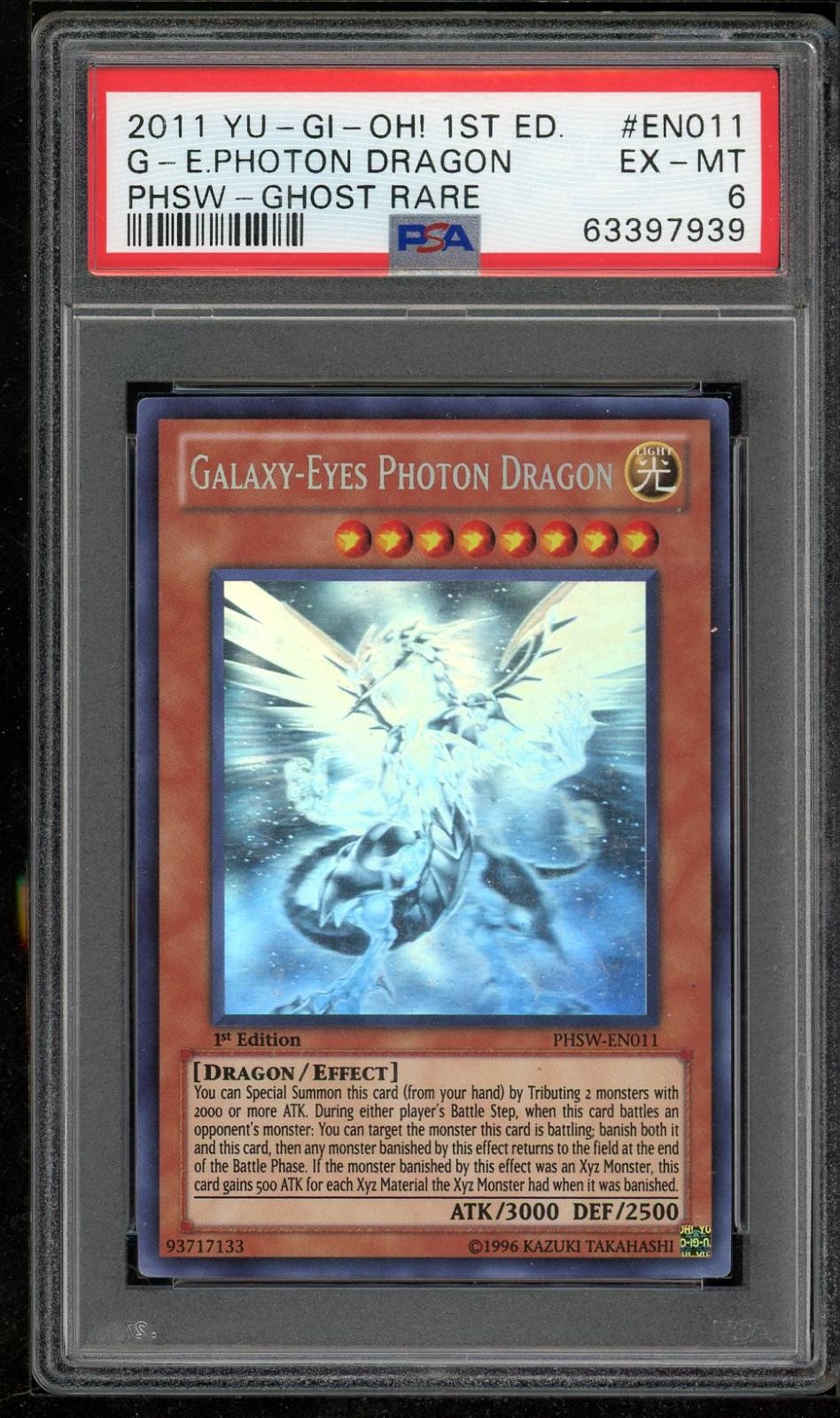 Galaxy-Eyes Photon Dragon PHSW-EN011 1st Edition-Ghost Rare Yugioh PSA 6 *939 view 1