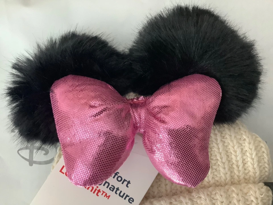 Love Your Melon Infant Baby Girl Beanie двойной помпон Disney Minnie бант Loveknit - Изображение 2 из 4