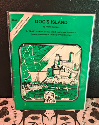 Docs Island Original Module R1 AD&D TSR RARE! Fair+