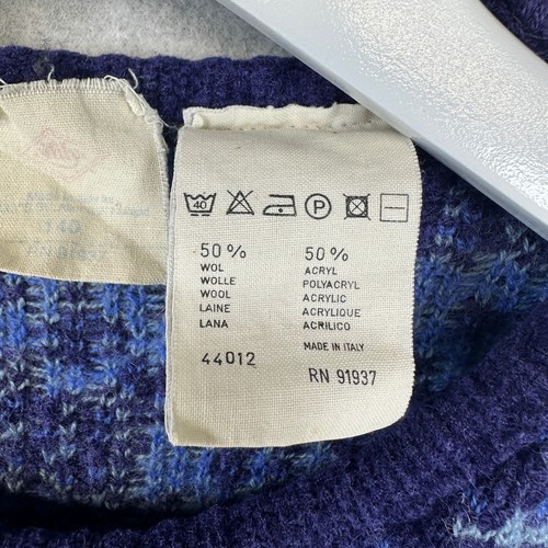 Oilily Sweater Kids Size 140 US 10 Blue Floral Wool Blend Sleeveless Pullover - Picture 5 of 11