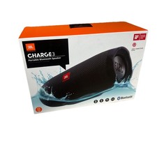 JBL Charge 3 Waterproof Portable Bluetooth Speaker Black NEW