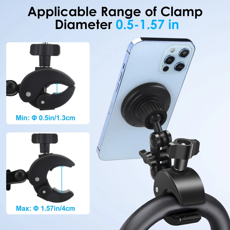 Magnetic Phone Mount for Bikes/Mic/Golf Cart 360° Rotation Iphone Magsafe Holder - Image 3 of 4