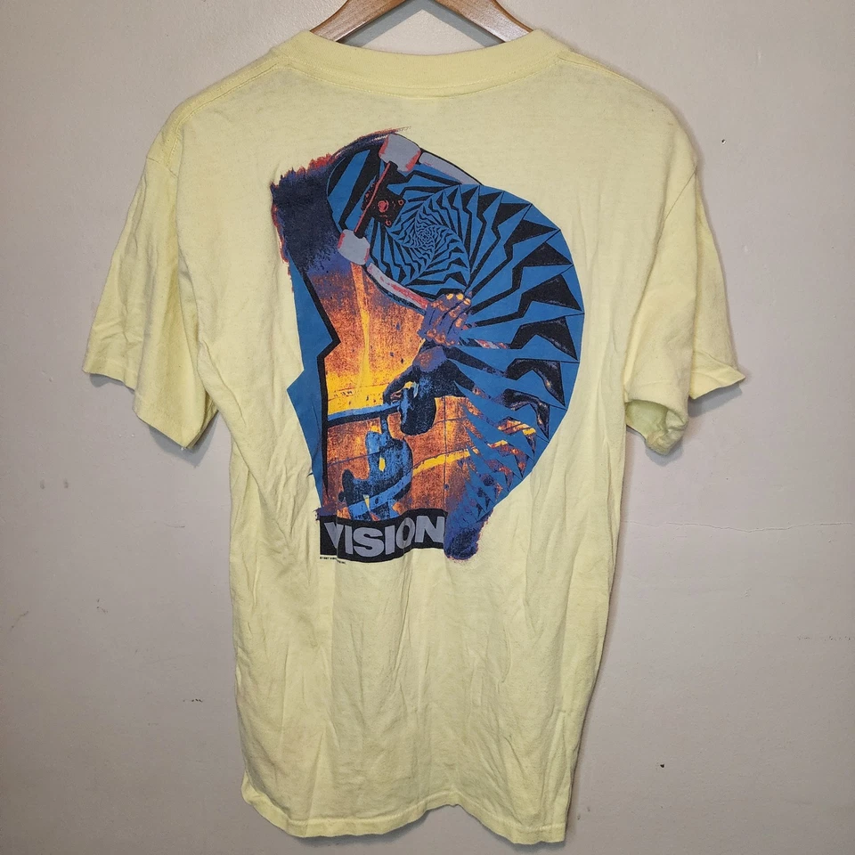 Camisa De Colección Años 80 Vision Street Wear 1987 Monopatín Puntada Única Hecha en EE. UU. Rara Foto 2 de 4