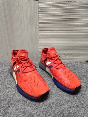 Adidas Men Athletic Shoe 12.5 Red Blue ZX 2K Boost Lace Up Performance Training