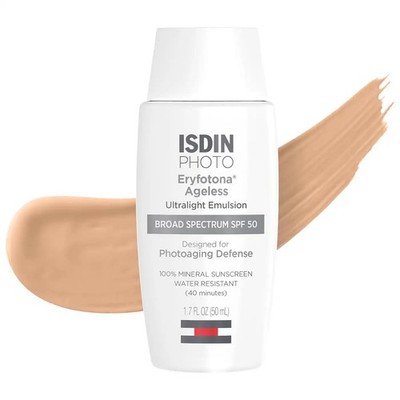 Eryfotona Ageless SPF 50, Tinted Mineral Sunscreen for Face with Zinc Oxide, ...