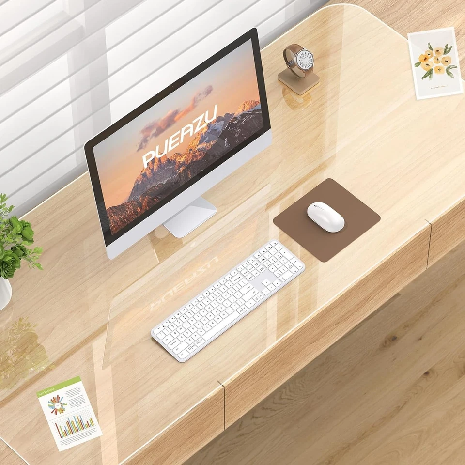 Schreibtischmatte PVC transparent 120x60cm rutschfest Büro Kinder - Bild 3 von 4