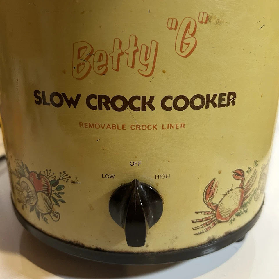 Olla de cocción lenta Betty G de colección Abbott NY EE. UU. Probada verduras de cangrejo verde Foto 2 de 4