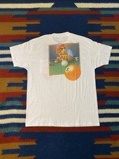 Rare Vintage 90's Joe Camel Pool Player T-Shirt Single Stitch XL White Clean