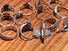 Lot of 14 RINGS STERLING SILVER TURQUOISE JEWELRY NAVAJO ~ SIZE 5-8 / 40 Grams — photo 7