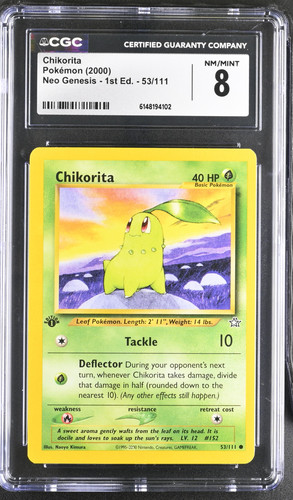 Chikorita (1st Edition) graded CGC 8 for sale on eBay