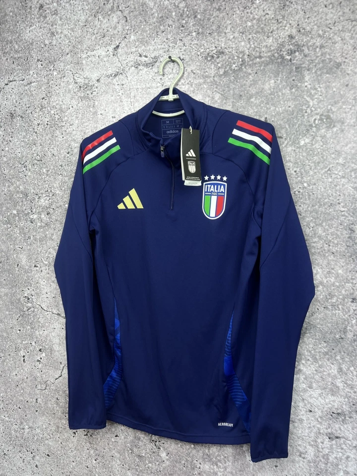 CHAQUETA EQUIPO ITALIA 2023-24 TOP ENTRENAMIENTO 1/4 CREMALLERA FÚTBOL ADIDAS HOMBRE TALLA M Foto 4 de 4