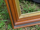 Antique Victorian Deep Well Dark Wood Gold Trim Picture Frame holds 14" x 17" #2 — photo 9
