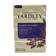 Yardley London English Lavender Moisturizing Bath Bar Soap 4 Bars x 4.25oz New