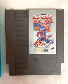 Blades of Steel NES Nintendo Cartridge and OEM Clamshell Case Untested