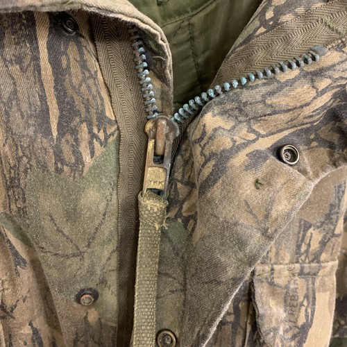 Giacca da campo vintage mimetica clima freddo con fodera uomo 3xL reg coat rebark - Foto 8 di 18
