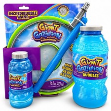 Gazillion Giant Bubble Wand Kit 2L Solution 2 Wands Kids Outdoor Toy Bundle