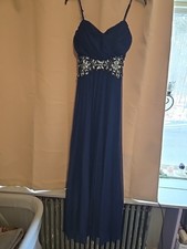 Royal Blue Cocktail Prom Formal Long Spaghetti Strap Dress Size 1/2