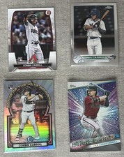 2023 Bowman Topps CHROME CORBIN CARROLL ROOKIE OF THE YEAR FAVORITES 4 Card Lot