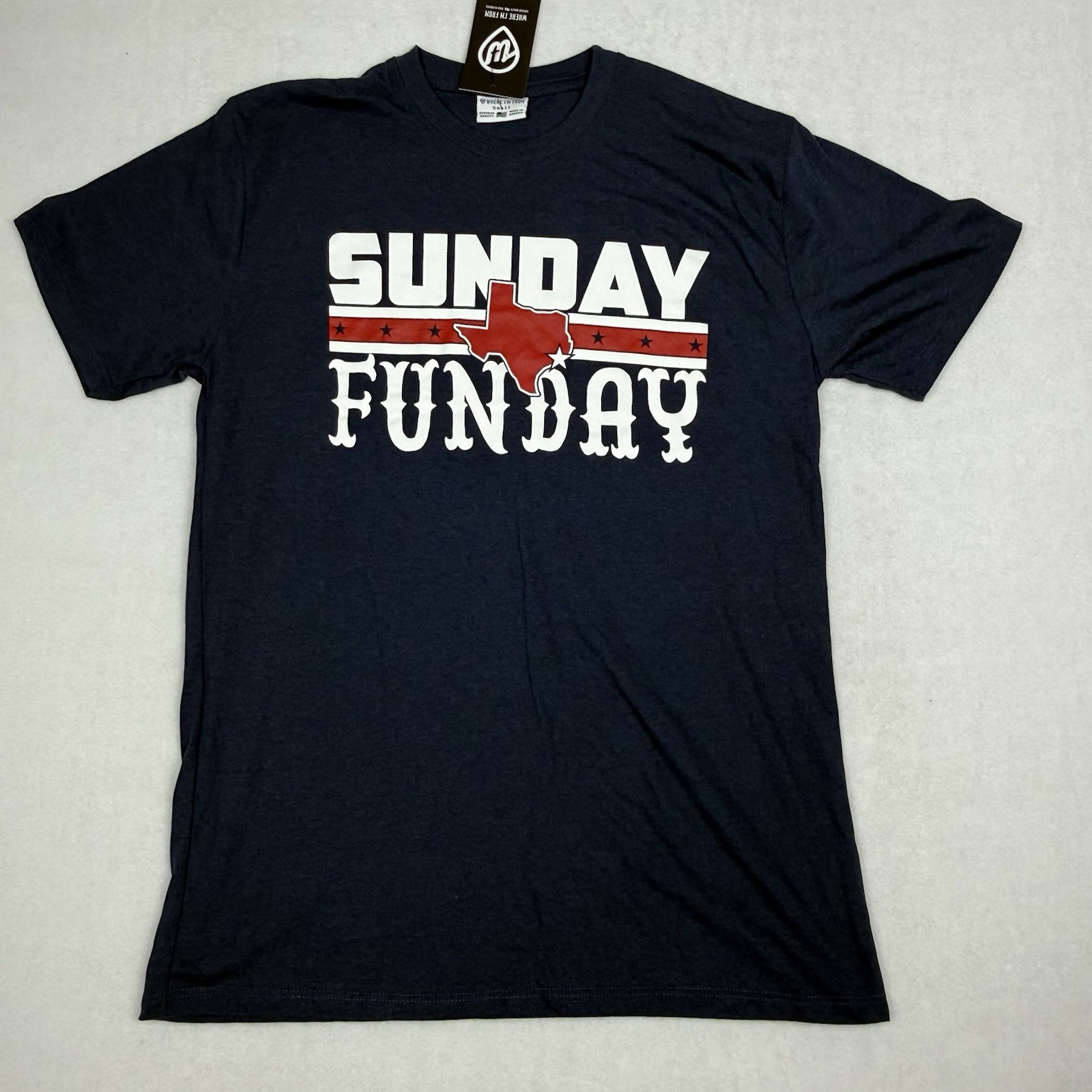 New Where I'm From Brand Houston Texans T-Shirt Men's Small Blue Sunday Funday