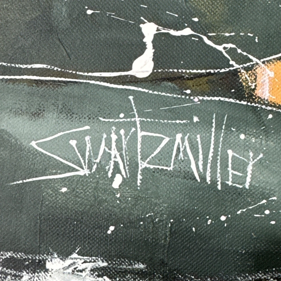 很棒! 原装 Swartzmiller DNA 签名红葡萄酒瓶帆布艺术 16 x 20 — 第 2/4 张图片