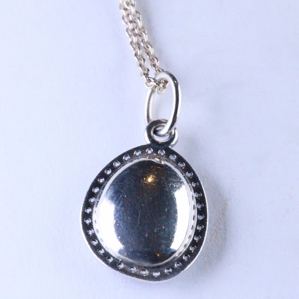 Pandora Glamorous Legacy Amethyst & Clear CZ Pendant & Sterling Silver Necklace - Image 3 of 4