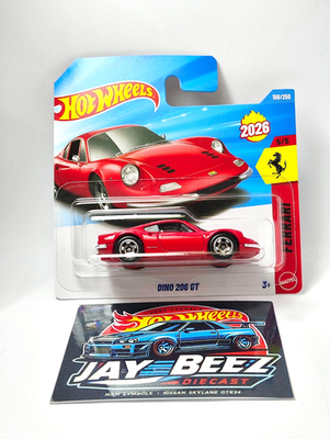 Hot Wheels 2026 NEW Case G Ferrari Dino 206 GT SC (Promo Combine