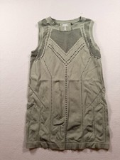 XS Green Bodycon Sleeveless Mesh Althleta wotkout dress