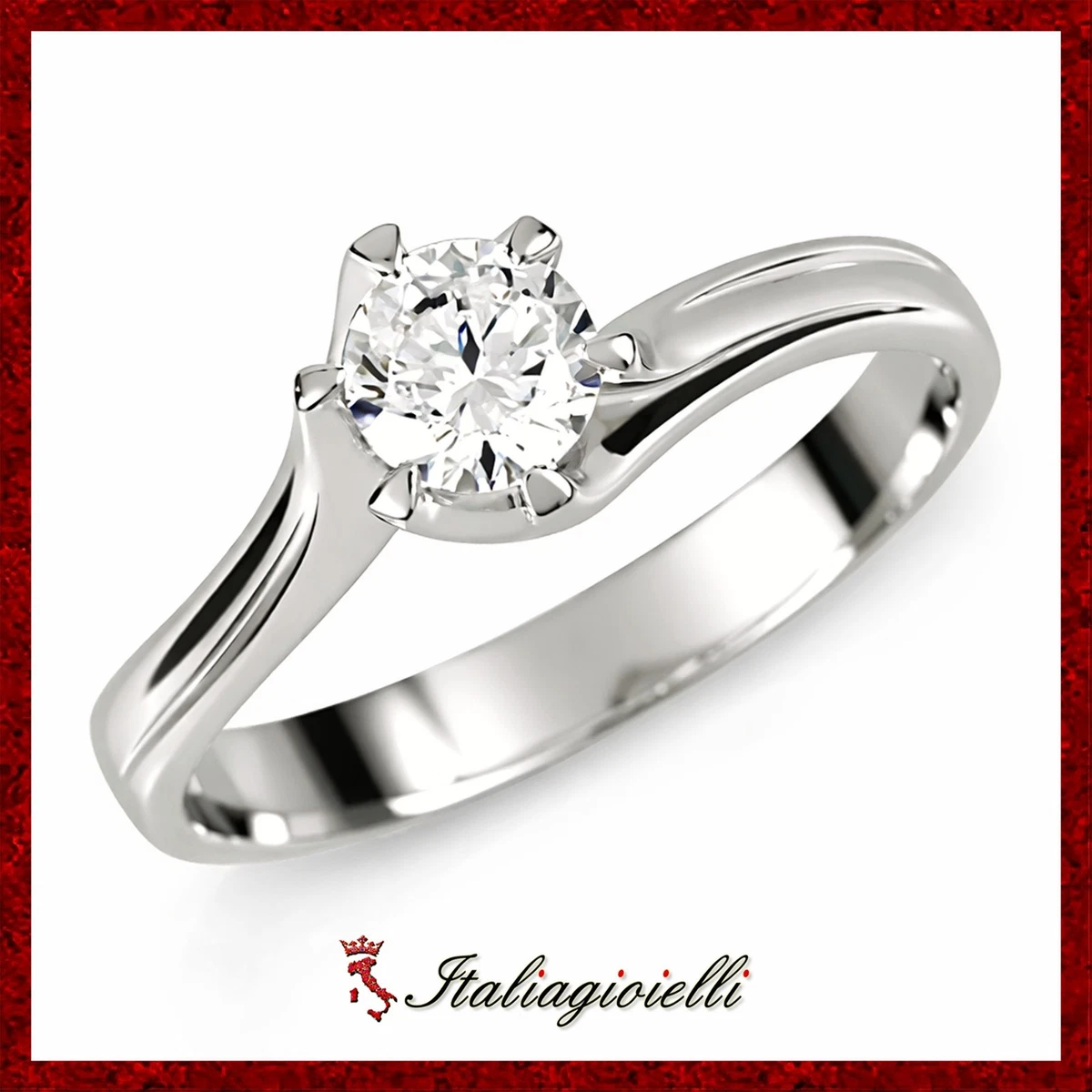 Anello Donna Sottile In Acciaio Inossidabile – Argento E Oro Rosa – Con Zircone Bianco Rotondo – Gioiello Ipoallergenico Per Anniversario E Fidanzamento - 2