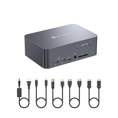 AV Access Docking Station KVM Switch Dual Monitor Für Laptop & Desktop - USB C-L