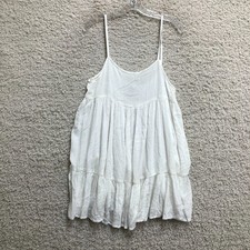 Saltwater Solids Oneill Cover Up Large Adult White Rilee Mini Tiered Womens L