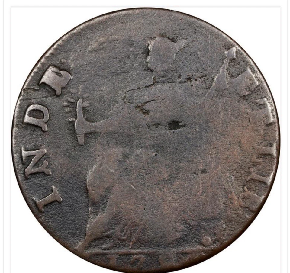 1786 M 5.10-L R-5+ PCGS VG8 Connecticut copper ￼ - Image 2 of 3