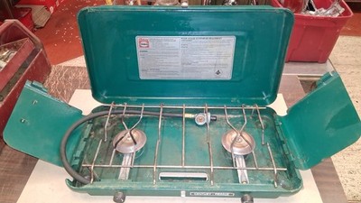 Vintage Century Primus 4660 Deluxe 2 Burner Propane Camp Stove Green 22''