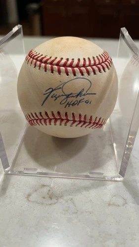 Ferguson Jenkins Autographed Official National League Baseball HOF 91