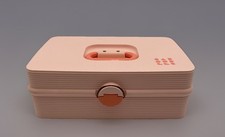 Vintage  On-The-Go Girl  Caboodles Makeup Case W/Slide Out Tray Peach-Toned Pink