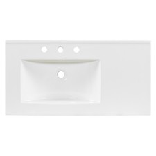 36" Wood Bathroom Vanity with Solid Wood Frame, 2 Soft Close Doors, 3 Soft Close