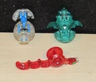 Vintage Bakugan Battle Brawlers Action Figures Mixed Lot of 3 Translucent Set