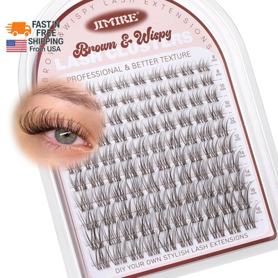 Brown Lash Clusters Wispy Lash Extensions Invisible Lash Band Eyelash Clusters L