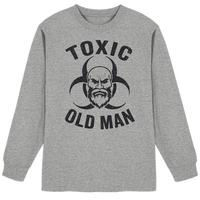 T-Shirt ''TOXIC OLD MAN'' - Organic Heavy Oversized Longsleeve T-Shirt