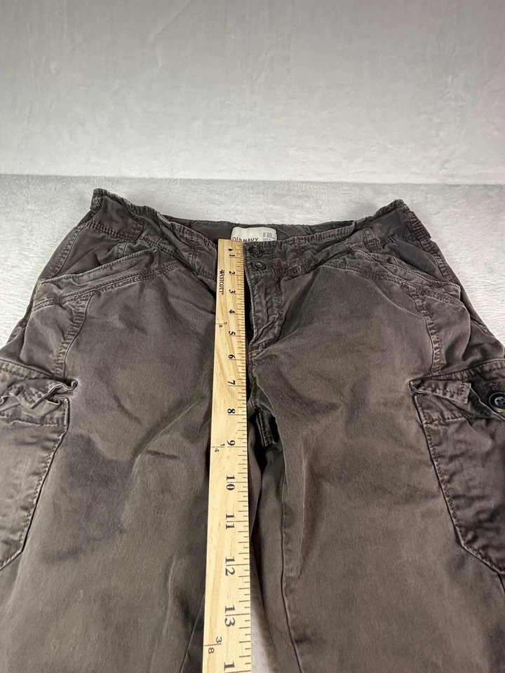 Vintage Old Navy Cargo Pants Women's 10 Brown Baggy Skater Y2K - Image 3 of 4