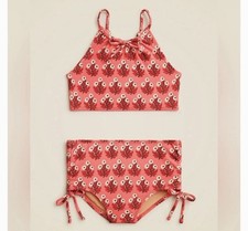 Crewcuts Girls' bow-tie two-piece swimsuit Floral Size 5